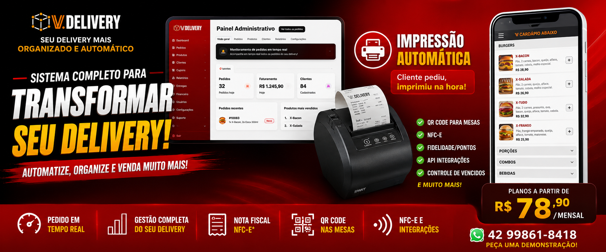 V.Delivery - sistema completo para delivery